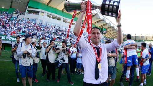 Beñan San José celebra en Temuco el Campeonato Nacional 2018 que ganó la Universidad Católica.