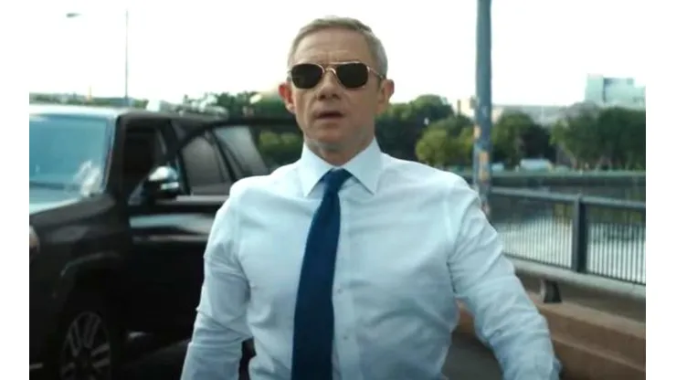 Martin Freeman como el agente Everett Ross en Black Panther: Wakanda Forever.