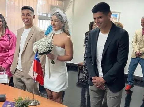 Pavez se luce como testigo de matrimonio de Claudio Baeza