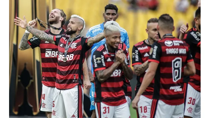 Arturo Vidal celebra un nuevo título con el Flamengo: la Copa Libertadores 2022. (Conmebol Media Center).
