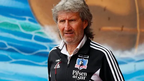 Daniel Morón en el estadio Francisco Sánchez Rumoroso para la victoria por 2-0 de Colo Colo ante Coquimbo Unido.