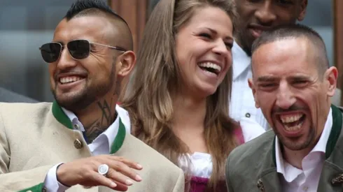 Arturo Vidal compartiendo con Ribéry cuando jugaban en Alemania.