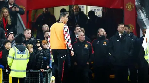 Cristiano Ronaldo se fue de la cancha antes del pitazo final