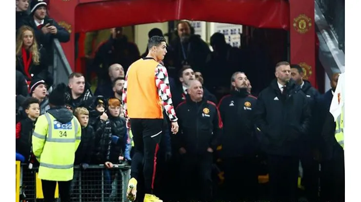 Cristiano Ronaldo se fue de la cancha antes del pitazo final