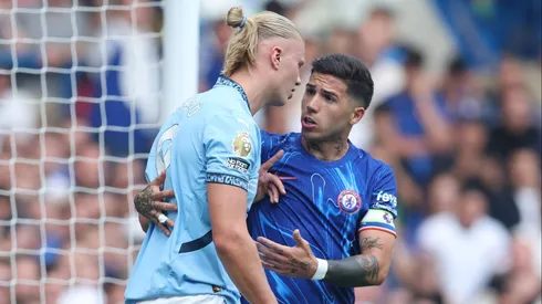 Haaland se molestó con Enzo Fernández