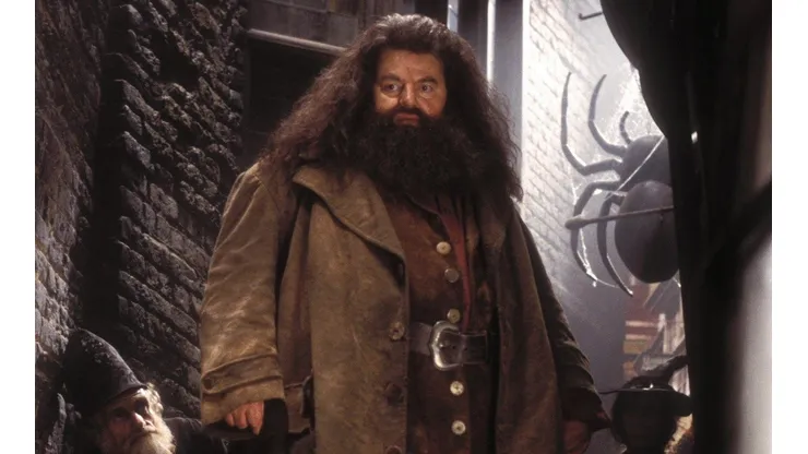 Robbie Coltrane como Hagrid, en Harry Potter.