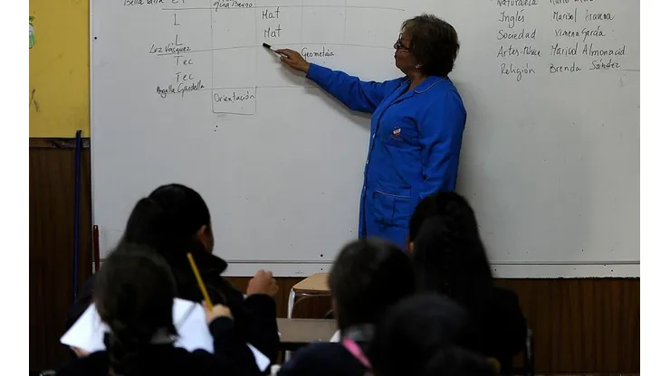 Profesora enseñando