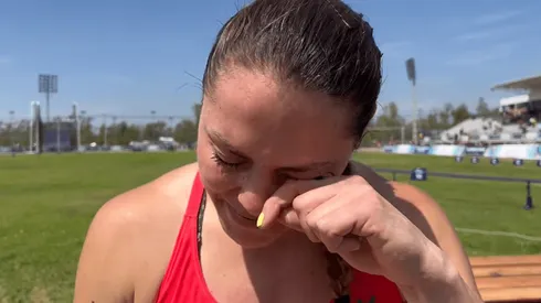 Natalia Duco se emociona tras darle un nuevo oro a Chile en los Odesur.