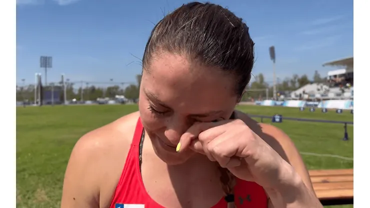 Natalia Duco se emociona tras darle un nuevo oro a Chile en los Odesur.