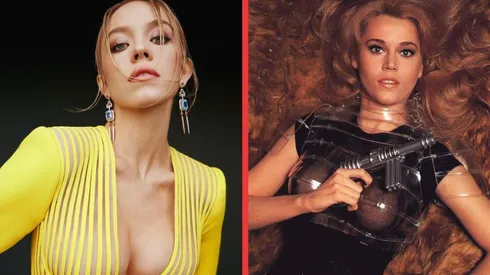 Sydney Sweeney junto a la Barbarella de Jane Fonda.