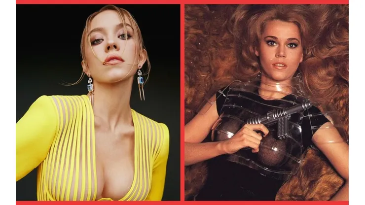 Sydney Sweeney junto a la Barbarella de Jane Fonda.