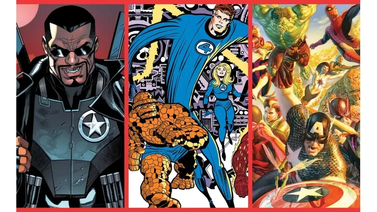 Blade, Los Cuatro Fantásticos y Avengers en los cómics de Marvel.