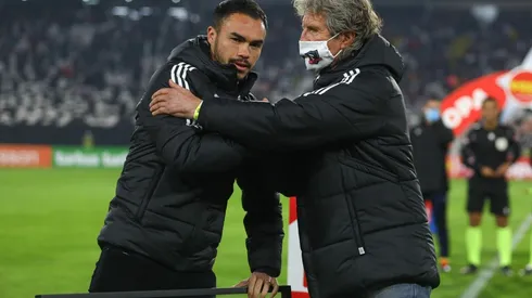 Daniel Morón en el homenaje a Gabriel Suazo por cumplir 200 partidos jugados en Colo Colo.