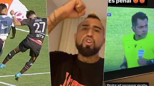 Arturo Vidal se le fue al cuello a Julio Bascuñán por el polémico penal no cobrado a Colo Colo