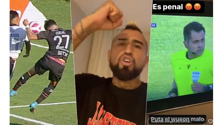 Arturo Vidal se le fue al cuello a Julio Bascuñán por el polémico penal no cobrado a Colo Colo