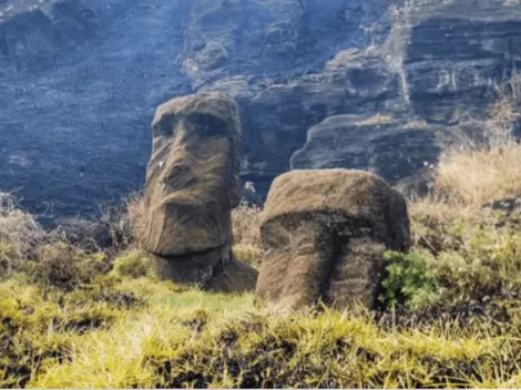 Moais quedan con daño "irreparable" tras incendios en Rapa Nui