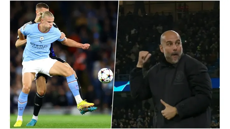 Erling Haaland hace enloquecer a Josep Guardiola con sus goles.