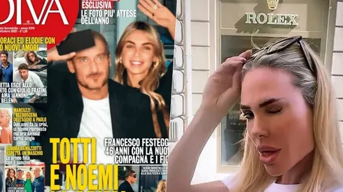 Ilary le cierra un ojo a la portada de Totti y su nueva novia