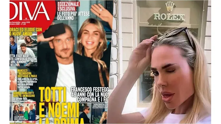 Ilary le cierra un ojo a la portada de Totti y su nueva novia