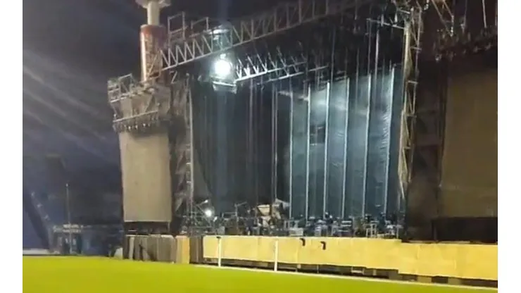 Un enorme escenario estará pegado a uno de los arcos del estadio de Vélez
