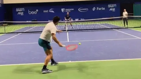 Gago entrenó junto al actual número uno del mundo antes de medirse con el legendario Novak Djokovic.
