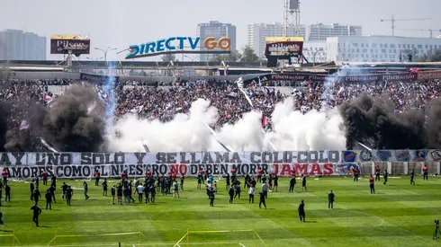 El techo del sector Cordillera del estadio Monumental colapsó este viernes.
