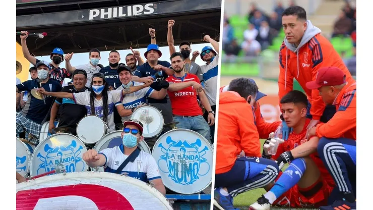Los hinchas apuntan a la banda musical de la barra Los Cruzados.
