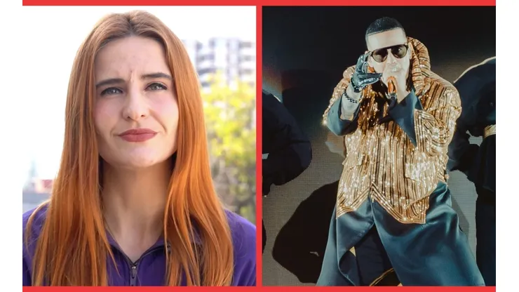 Emilia Ríos, alcaldesa de Ñuñoa, y Daddy Yankee en el show del martes.