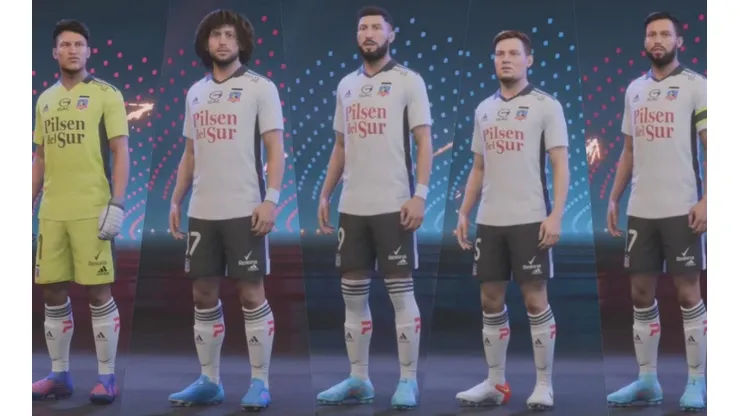 Así lucen Brayan Cortés, Maximiliano Falcón, Juan Martín Lucero, Leonardo Gil y Gabriel Suazo junto a Colo Colo en el FIFA 23.