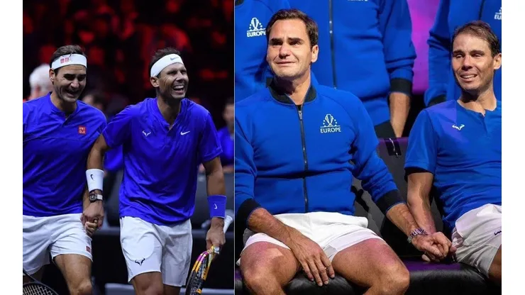 Roger Federer y Rafael Nadal de la mano