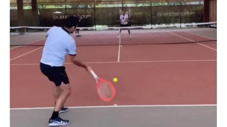 Cristian Garin entrenó junto al ex número uno del mundo, el ruso Daniil Medveded.