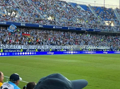 "Un sentimiento eterno": hinchas de Málaga dedican lienzo a Guede