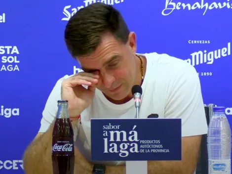 Pablo Guede se va del Málaga entre lágrimas