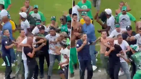 Mayer Candelo, técnico de Deportivo Cali, fue agredid por hinchas.