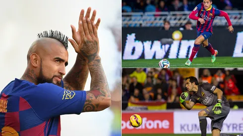 Arturo Vidal, Alexis Sánchez y Claudio Bravo jugaron para el Barcelona en distintos momentos de sus carreras.