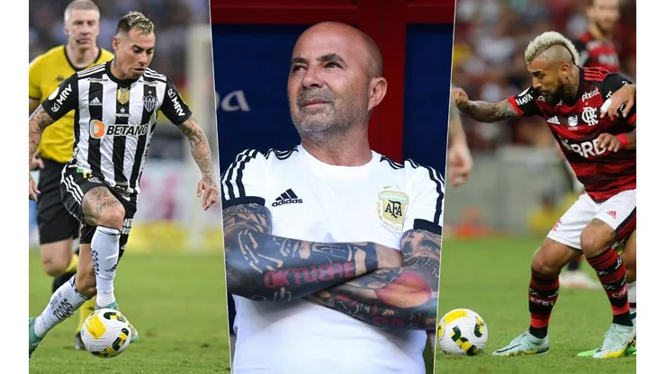 Jorge Sampaoli habló de los presentes de Eduardo Vargas y Arturo Vidal, dos de sus figuras en Chile
