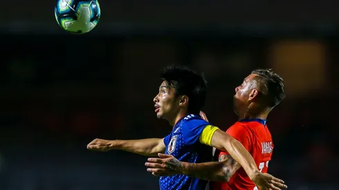 Shoya Nakajima en el duelo que la Roja le ganó por goleada a Japón en el inicio de la Copa América 2019.