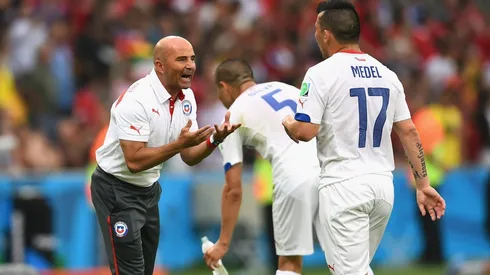 Sampaoli en el Mundial de Brasil con la selección chilena