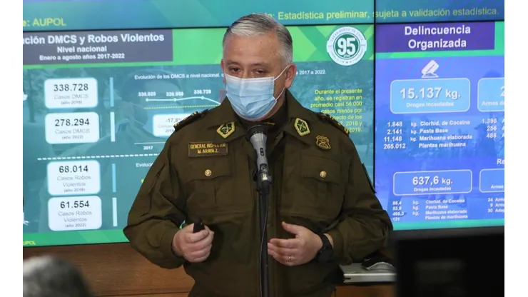 El director nacional de Orden y Seguridad, el general inspector Marcelo Araya, hizo el balance post Fiestas Patrias.