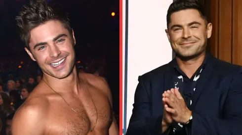 Zac Efron antes y después del accidente.