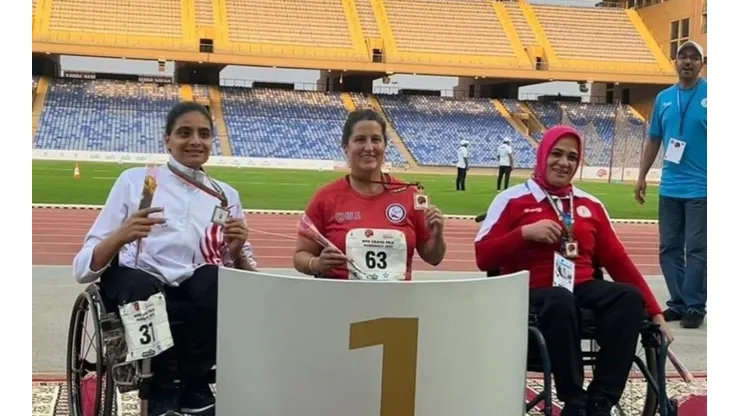 Francisca Mardones en el podio del Grand Prix de Marruecos