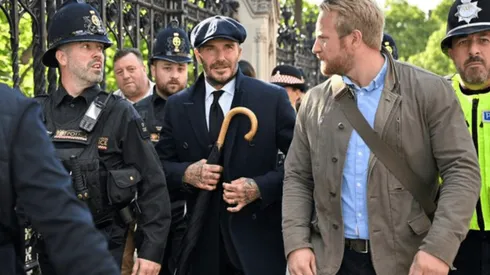 David Beckham hizo la fila regular para ingresar al funeral.