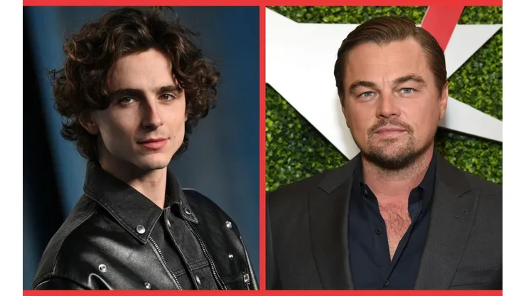 Timothée Chalamet y Leonardo DiCaprio.