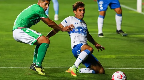 Ignacio Saavedra frente al Audax Italiano en el estadio El Teniente de Rancagua.