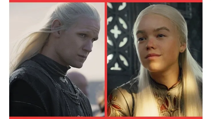 Matt Smith como Daemon Targaryen y Milly Alcock como Rhaenyra Targaryen, en House of the Dragon.