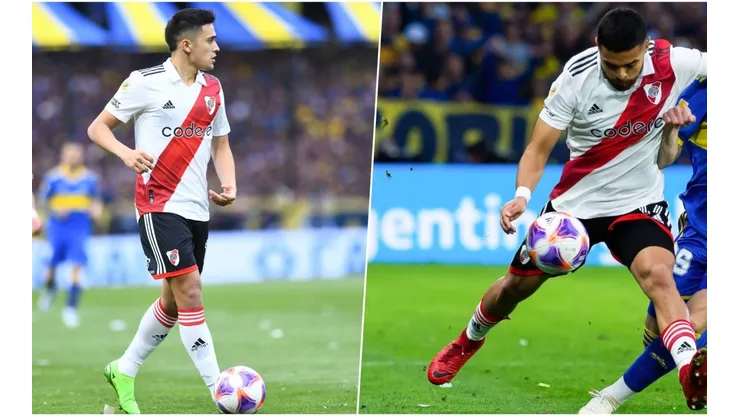 Paulo Díaz y Pablo Solari no pudieron lucir ante Boca Juniors.