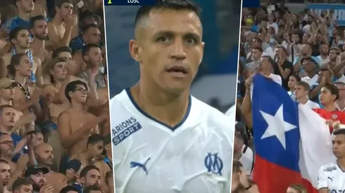 Hinchas del Marsella ovacionan a Alexis Sánchez tras el nuevo gol del chileno en Francia.