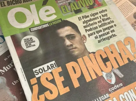 Olé palpita el Superclásico con el Pibe Solari en portada