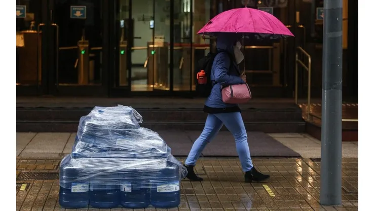 Lluvia en Santiago