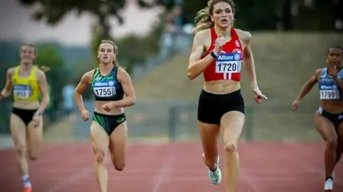 Martina Weil compitiendo en Bélgica